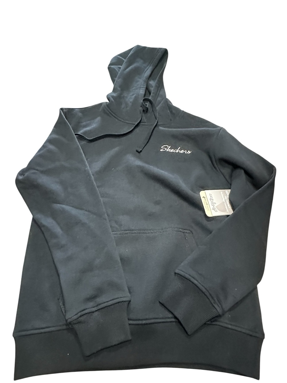 Skechers Black Long Sleeved Hoodie with Kangaroo Pocket